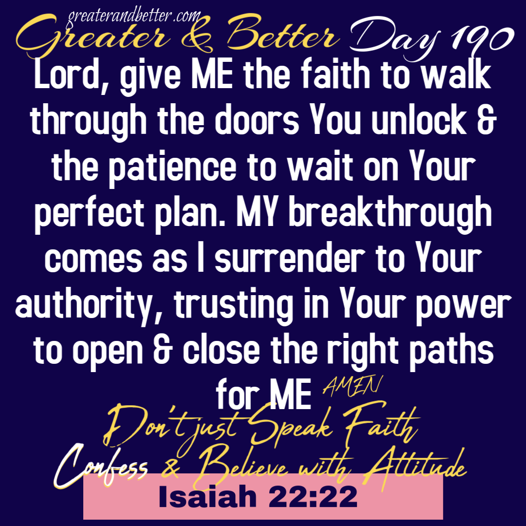 Greater & Better Day 190
